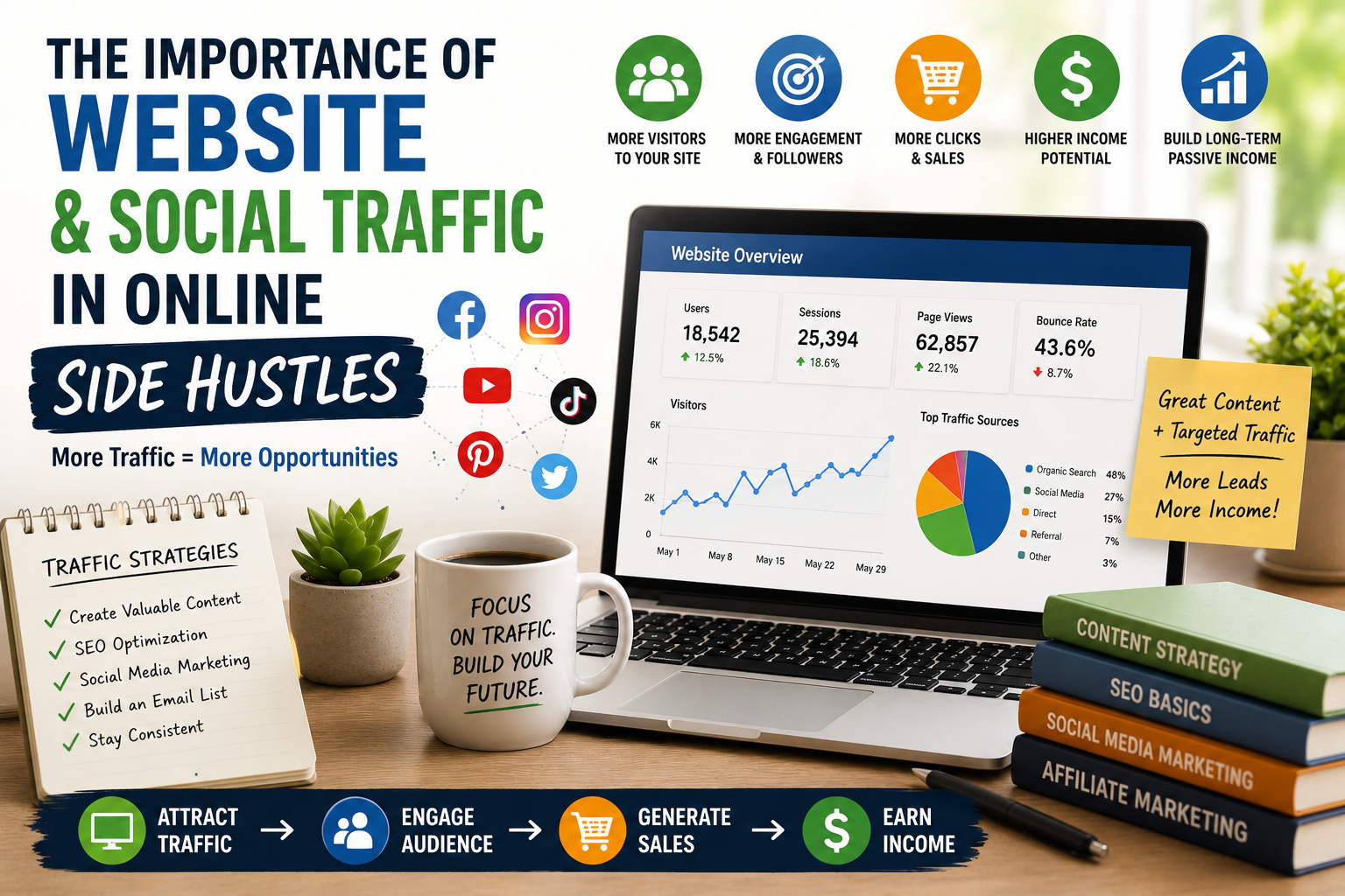 Website and Social Traffic